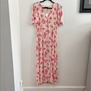 Floral Pink Maxi Dress